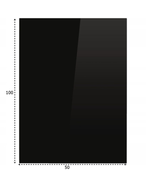Szyba Hartowana pod kominek Czarna 100x50