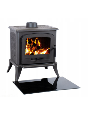 Szyba Hartowana pod kominek Czarna 100x50