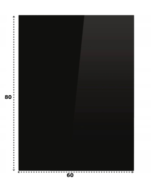 Szyba Hartowana pod kominek Czarna 60x80