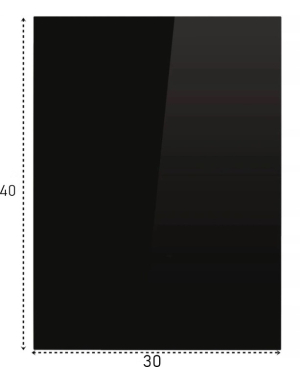 Szyba Hartowana pod kominek Czarna 40x30