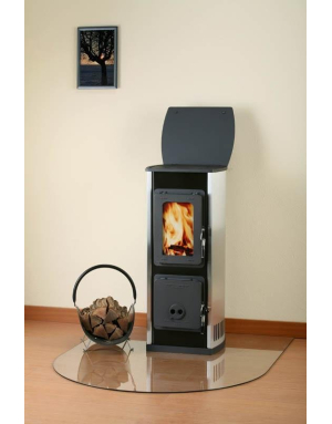 Szyba Hartowana pod kominek Czarna 80x70