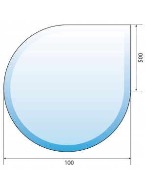SZKŁO HARTOWANE SZYBA POD KOMINEK POSTAWA 100X100 KROPLA ŁZA