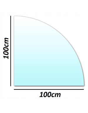 Szyba Hartowana pod kominek 100x100 Ćwiartka