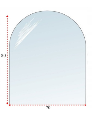 Szyba Hartowana pod kominek 80X70