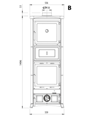La Nordica NOVA FORNO 11,8 kW (Bordeaux & Bianco Opaco)