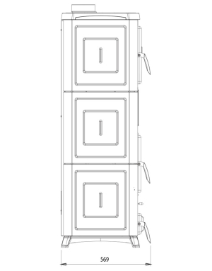 La Nordica NOVA FORNO 11,8 kW (Bordeaux & Bianco Opaco)