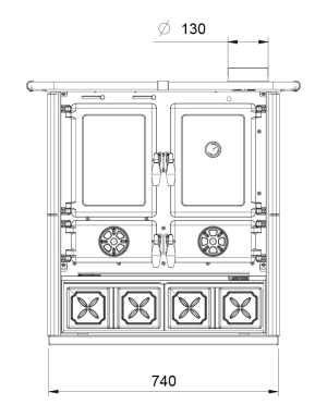 La Nordica ROSETTA 5.0 MAIOLICA 7,9 kW (Bordeaux & Tortora)