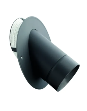 Wkładka kątowa 45 stopni DARCO WKK-CS150/180/45-CZ (ML) z rurą i rozetą